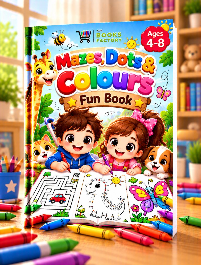 Mazes, Dots & Colours Fun Book
