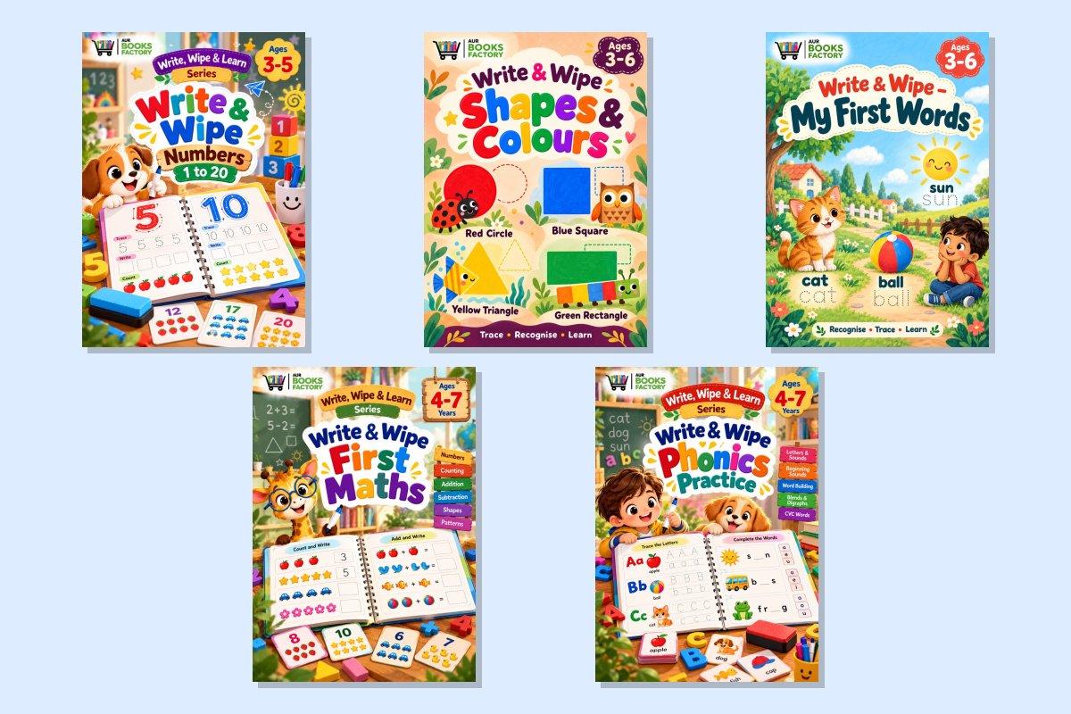 Write & Wipe Practice Combo (Set of 5)