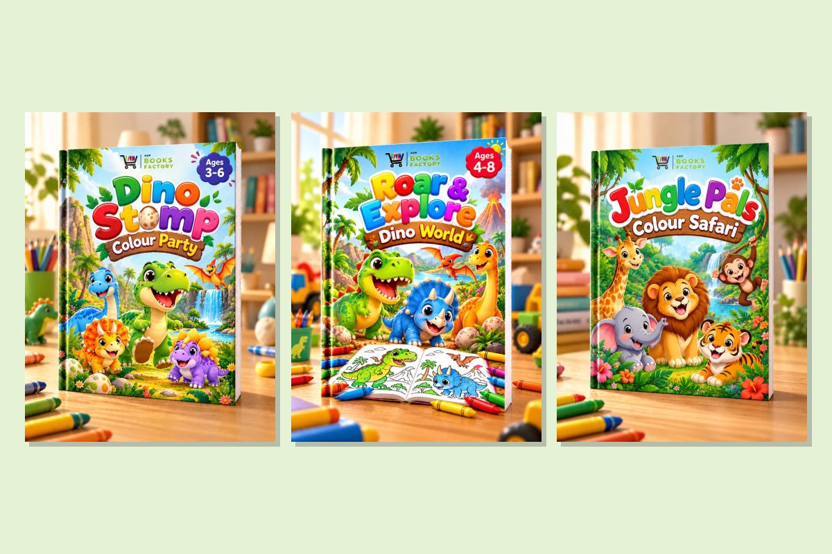 Wild & Dino Colouring Combo