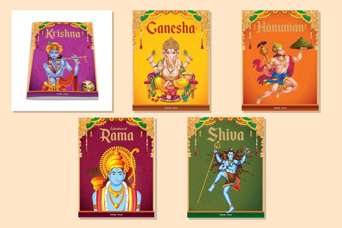 Tales from Indian Mythology Combo: Krishna, Ganesha, Hanuman, Rama and Shiva