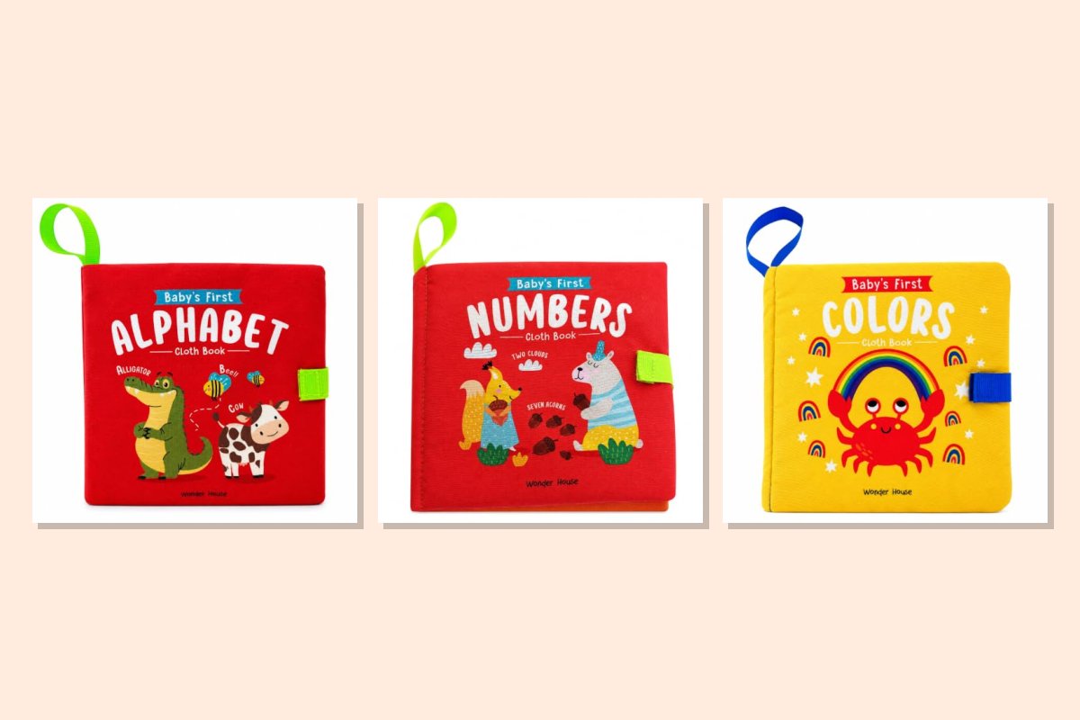 Baby's First Cloth Books Combo: Alphabets, Numbers and Colors (Set of 3)