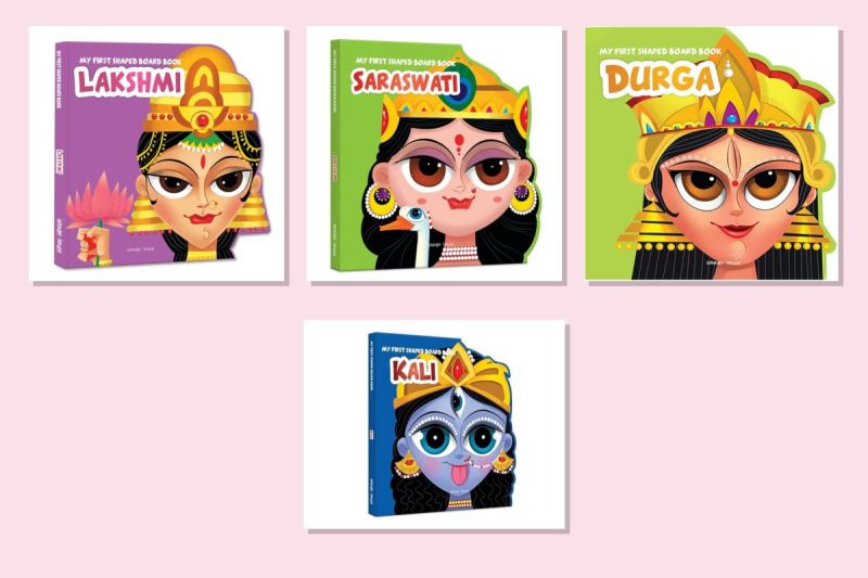 Goddess Board Books Combo: Lakshmi, Saraswati, Durga and Kali (Set of 4)