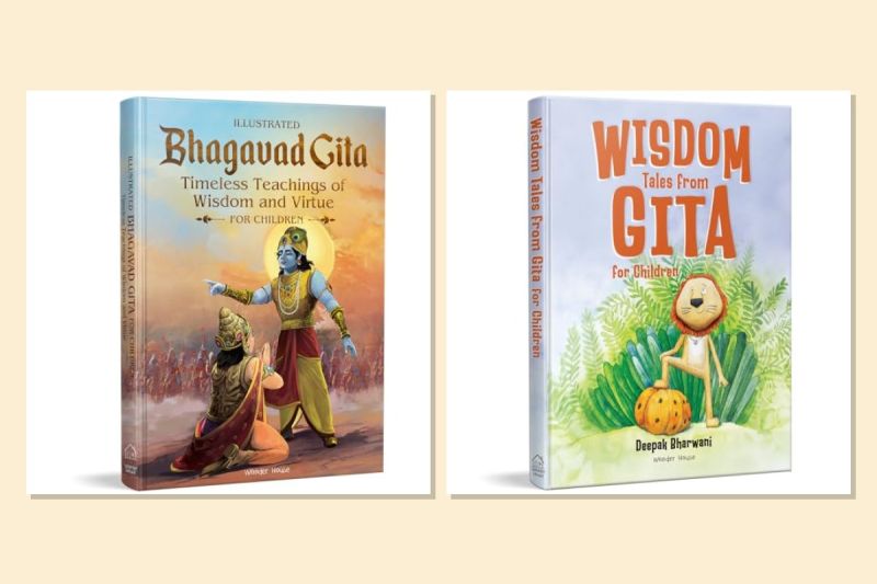 Bhagavad Gita for Children Gift Set: Illustrated Gita and Wisdom Tales from Gita (Set of 2)