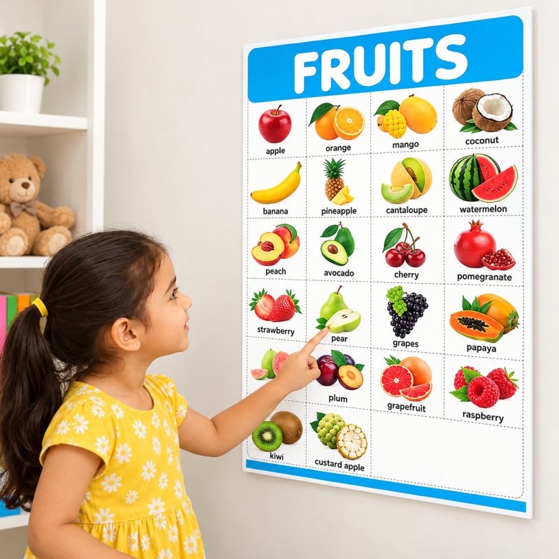 Fruits - My First Early Learning Wall Chart: For Preschool, Kindergarten, Nursery And Homeschooling (19 Inches X 29 Inches)