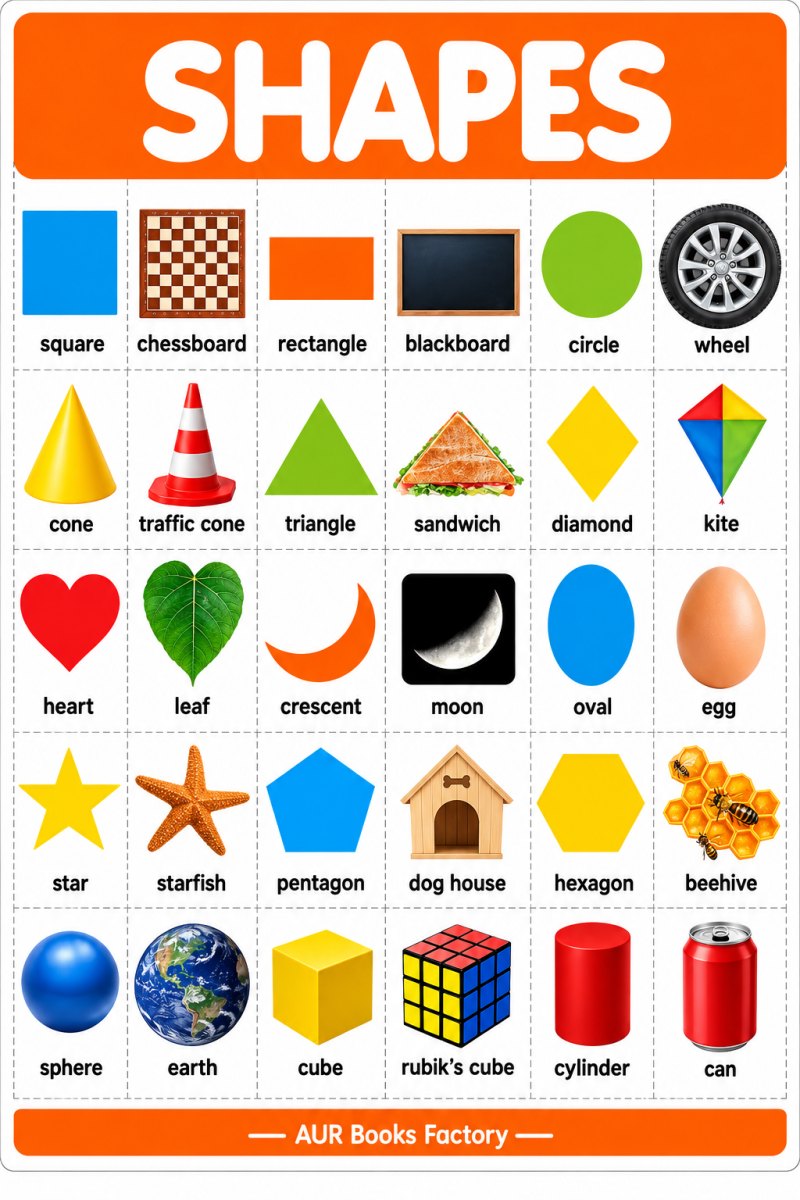 Shapes - My First Early Learning Wall Chart: For Preschool, Kindergarten, Nursery And Homeschooling (19 Inches X 29 Inches)