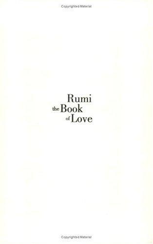 RUMI THE BOOK OF LOVE