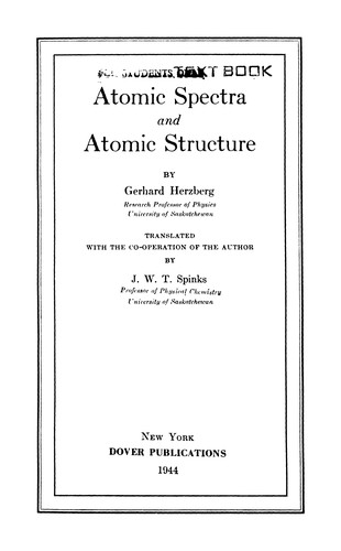 ATOMIC SPECTRA AND ATOMIC STRUCTURE