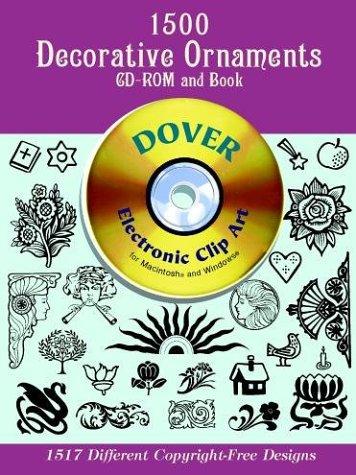 1500 DECORATIVE ORNAMENTS CD-ROM AND BOOK