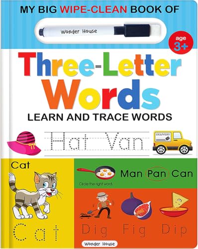 My Big Wipe And Clean Book of Three Letter Words for Kids : Learn And Trace Words