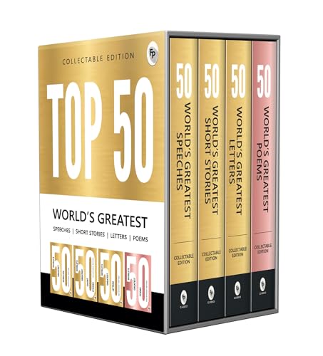 Top 50 World’s Greatest Short Stories, Speeches, Letters & Poems, COLLECTABLE EDITION (Box Set of 4 Books)