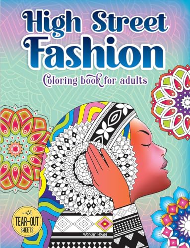 High Street Fashion Coloring book for adults