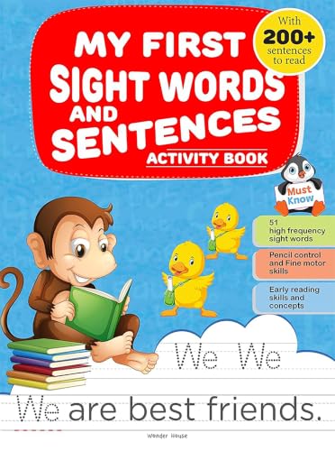 My First Sight Words And Sentences: Activity Book For Children