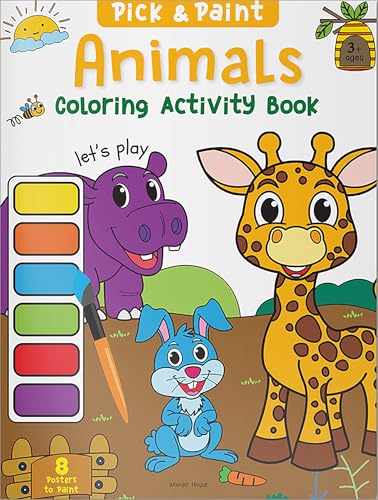 Pick and Paint Coloring Activity Book For Kids: Animals