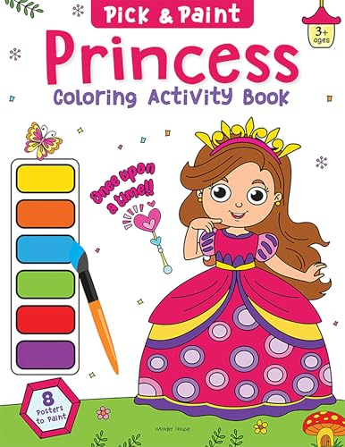 Pick and Paint Coloring Activity Book For Kids: Princess