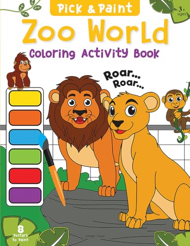 Pick and Paint Coloring Activity Book For Kids: Zoo World
