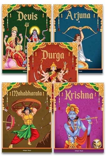 Children's First Mythology Stories - Pack of 5 books (Devi, Durga, Arjuna, Mahabharta, Krishna)