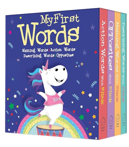 My First Words: Naming words, Action Words, Describing Words, Opposite Words - Box Set of 4 Board Books