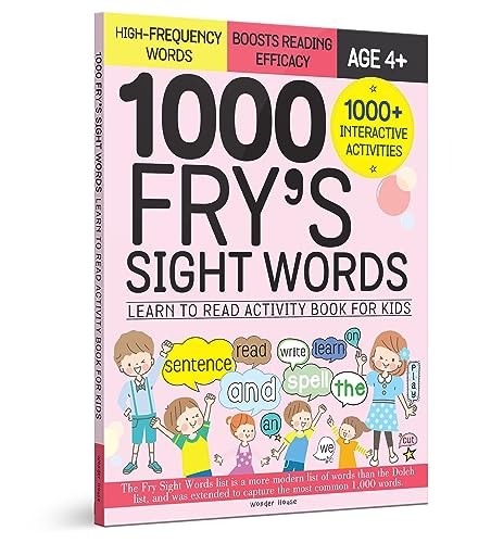 1000 Fry’s Sight Words: Learn to Read Activity Book for Kids