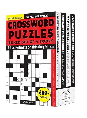 Crossword Puzzles Boxed Set (4 Books)