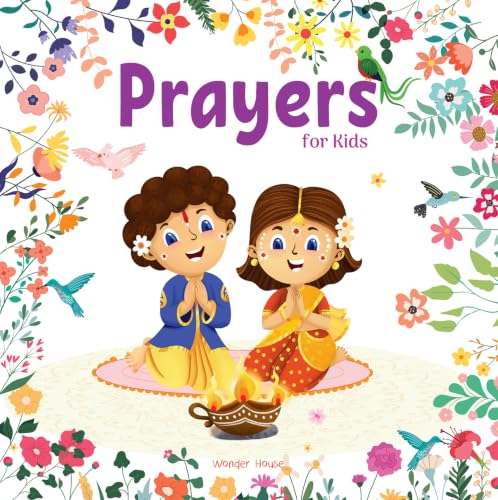 Prayers For Kids – Illustrated Prayer Book for Children, Prayers in Three Languages for easy understanding | Age: 3+