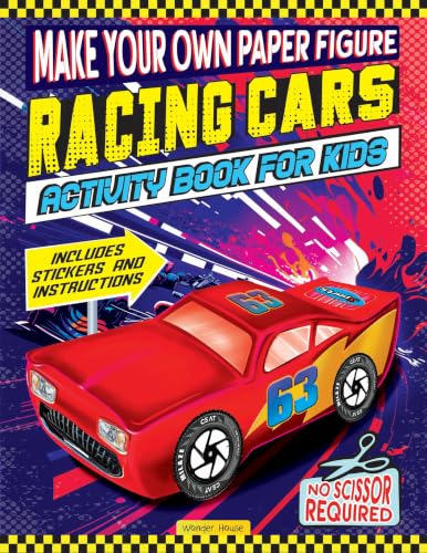 Make your own Paper Figure - Racing Cars (Activity Book for kids)