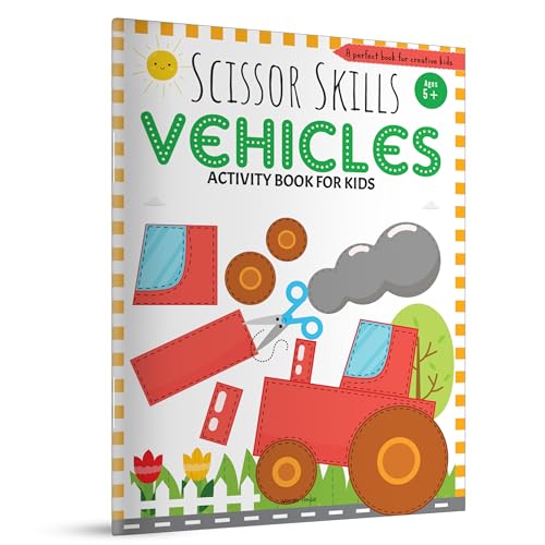 Scissor Skills: Vehicles (Activity Book for Kids)