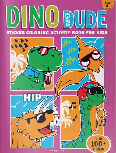 Dino Super Dude Sticker Coloring Book For Kids
