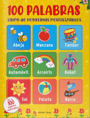 Reusable Sticker Book 100 Words - Spanish