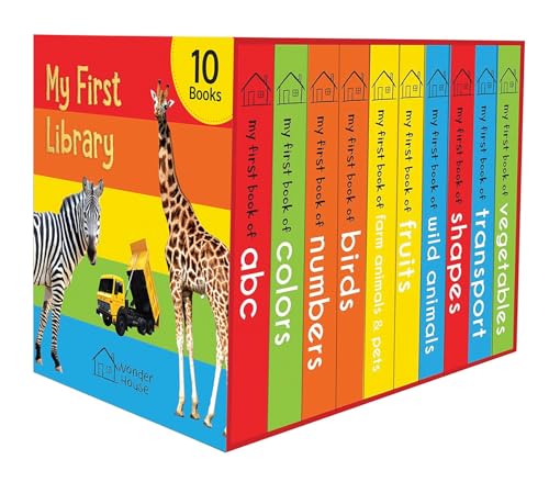 My First Library: Boxset of 10 Board Books for Kids (Pack-1)