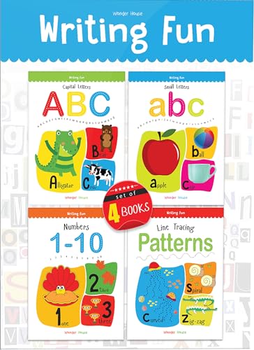 Writing Practice Boxset: Pack of 4 Books (Writing Fun: Write And Practice Capital Letters, Small Letters, Patterns and Numbers 1 to 10)