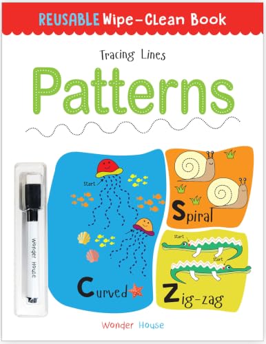 Reusable Wipe And Clean Book Tracing - Lines Patterns : Trace And Practice Patterns