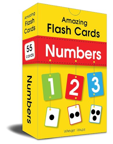 Amazing Flash Cards Numbers: Early Development of Preschool Toddler (55 Cards)