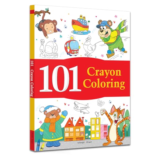 101 Crayon Coloring: Fun Activity Book For Children