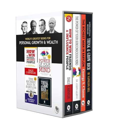 World’s Greatest Books For Personal Growth & Wealth (Set of 4 Books) : Perfect Motivational Gift Set