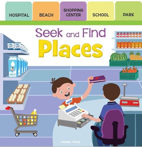 Seek And Find - Places : Early Learning Board Books With Tabs