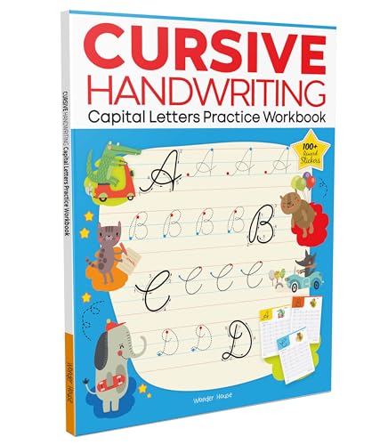 Cursive Handwriting - Capital Letters: Practice Workbook For Children