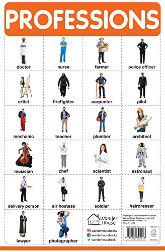 Professions - My First Early Learning Wall Chart: For Preschool, Kindergarten, Nursery And Homeschooling (19 Inches X 29 Inches)
